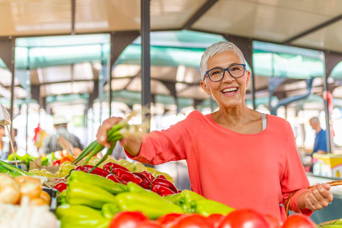 Woman At Farmers Market